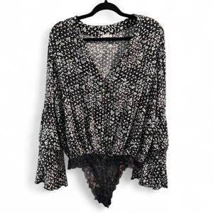 Free People Ditsy Floral Bodysuit